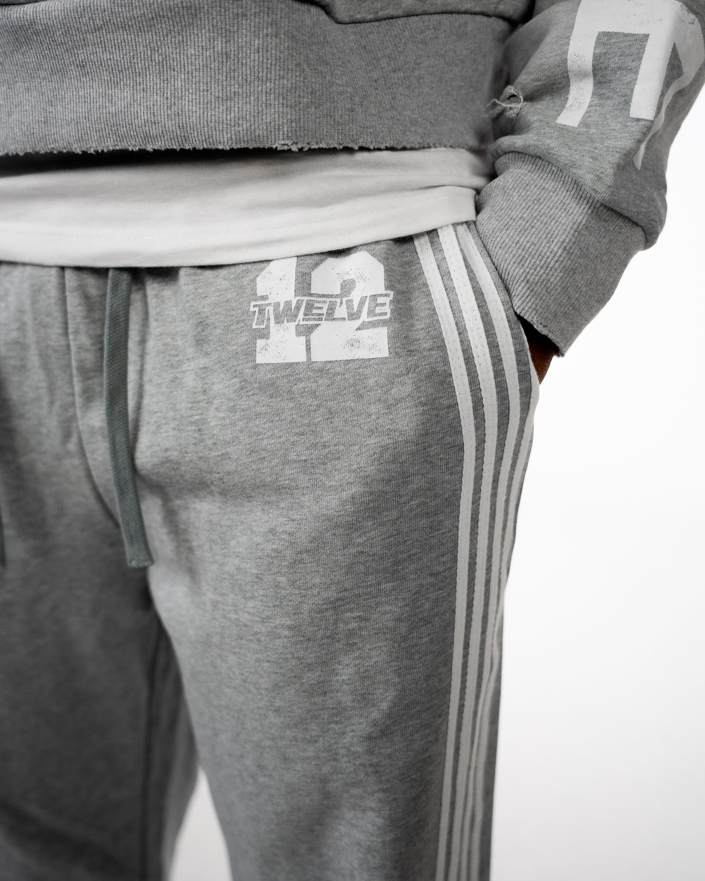 GREY LOUNGE AROUND SWEATS